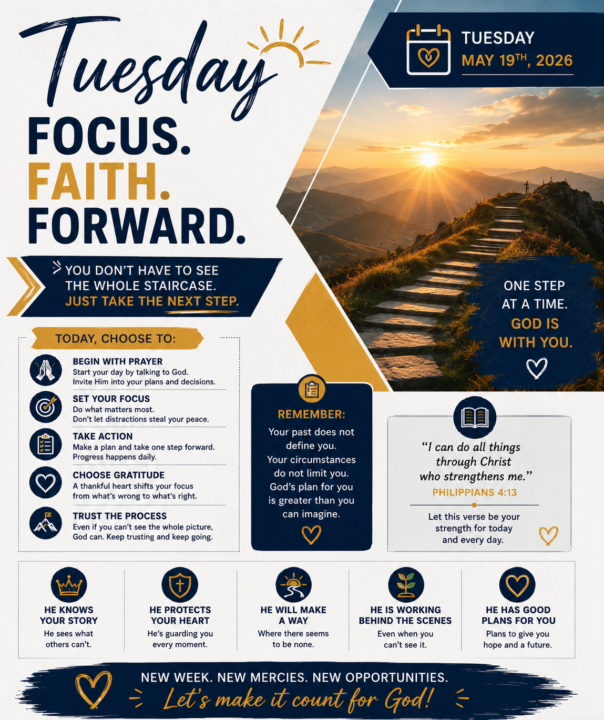 TUESDAY — FOCUS. FAITH. FORWARD. 🙏