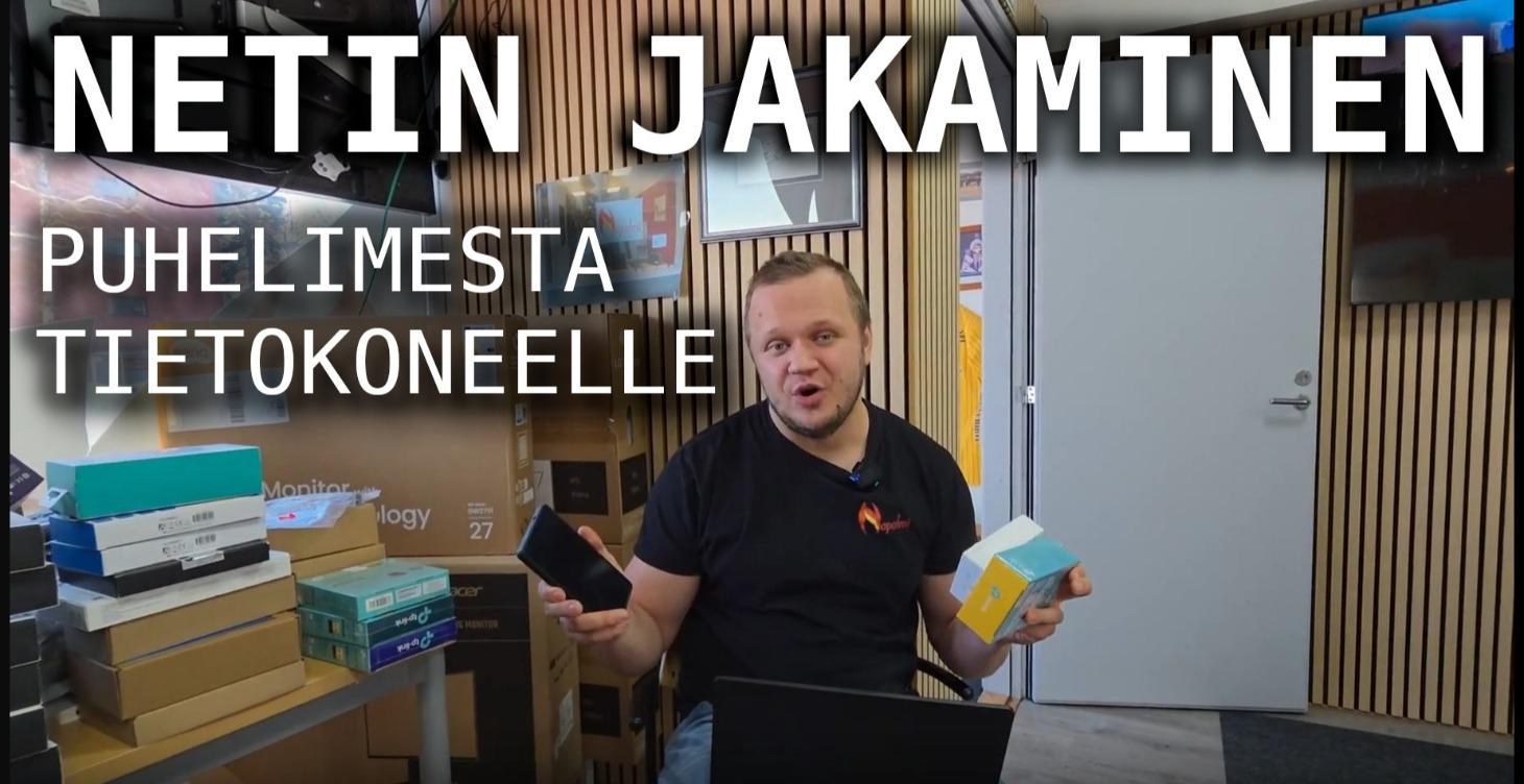 Netin jakaminen puhelimesta tietokoneelle