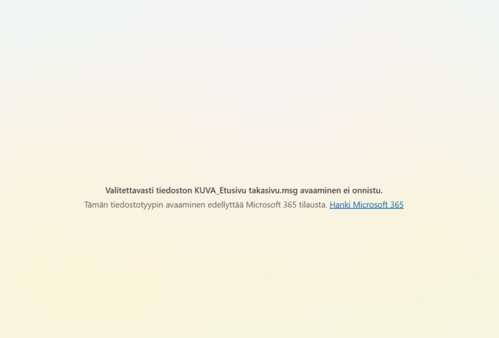 Miksi sähköpostissa tullut valokuva ei avaudu?