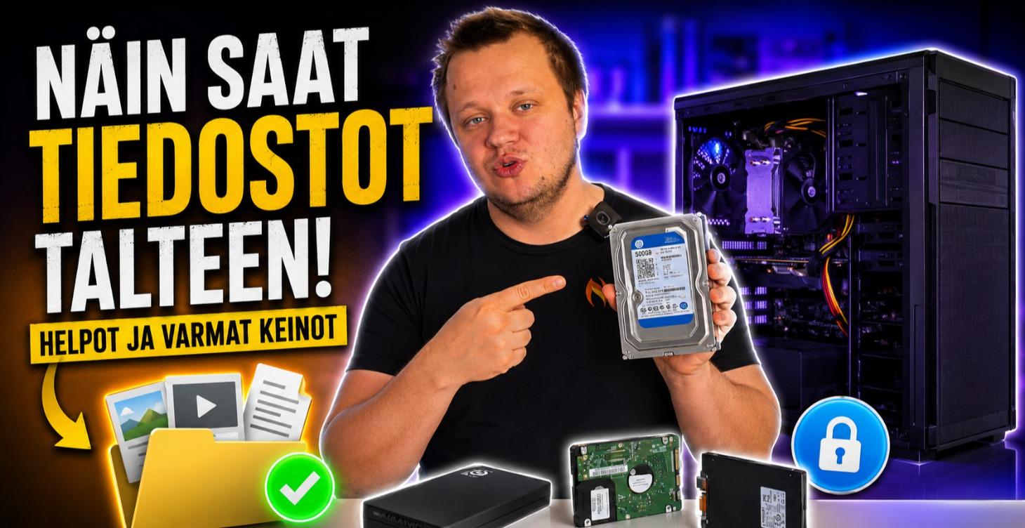 Tiedot talteen vanhalta koneelta!