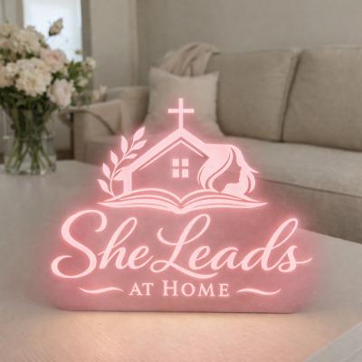 She leads At home