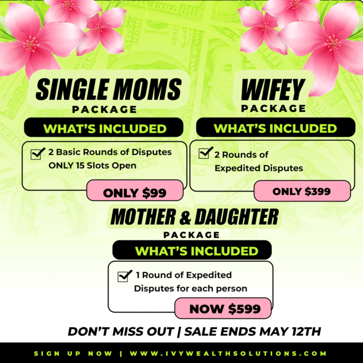 $100 Credit Repair For All Moms ⤵️  5 Spots Left. Tap In❤️👇🏽