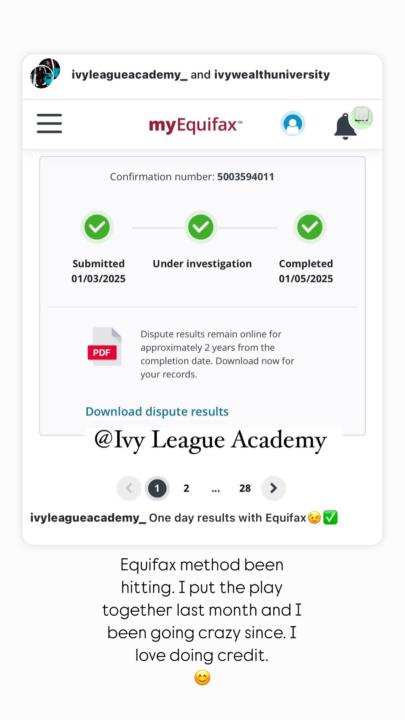 💫1 Day Results With Equifax 🥳