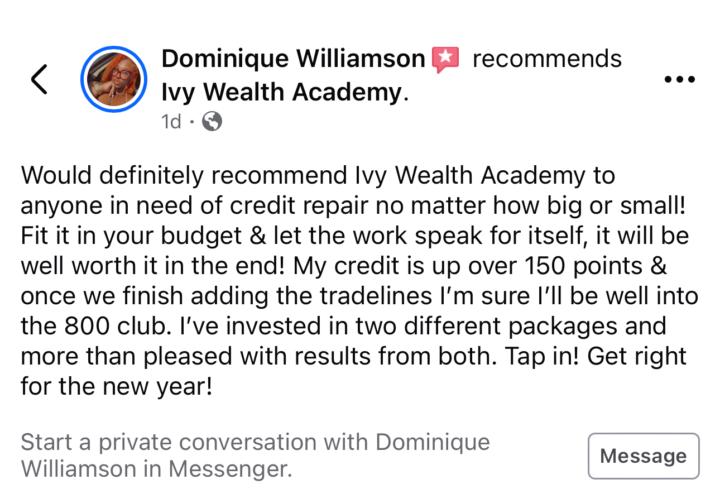 Welcome every to Ivy Credit Academy 🤏🏽