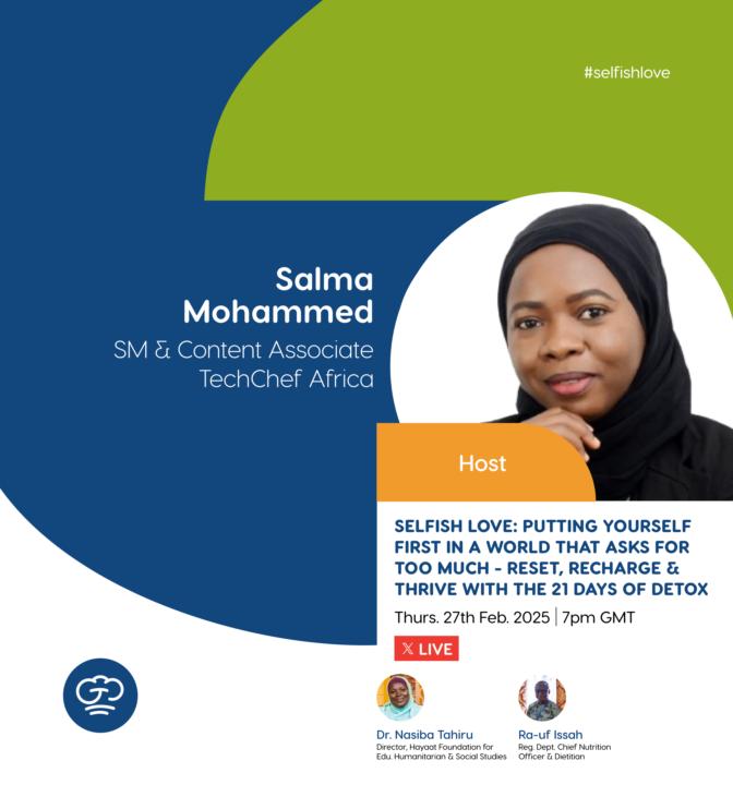   📍 X LIVE – https://x.com/i/spaces/1mnxegqrVYrGX  Don’t miss this transformative conversation!🔥    #SelfishLove #MindfulLiving #TechChefAfrica #XSpaceLive