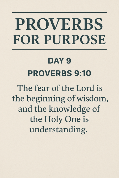 Day 9 Proverbs for purpose 