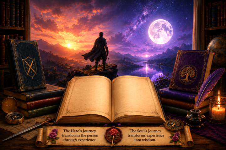 🌸 The Hero & The Soul — Understanding Two Journeys We All Walk