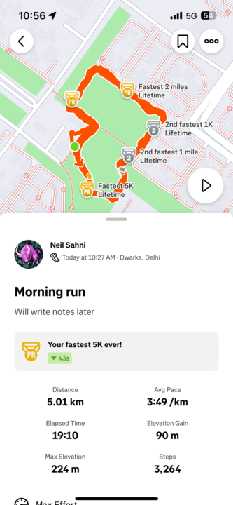 5km all out attempt