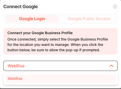 Unable to see the business profiles I am a manager of