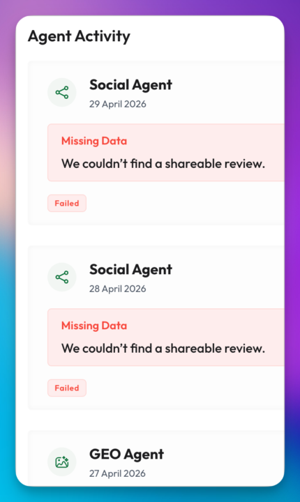 Agent Activity Feed