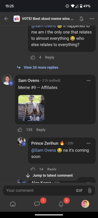 I'm officially a top 9 meme-er on Skool 