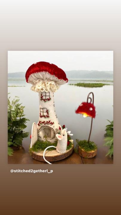 Toadstool fairy house