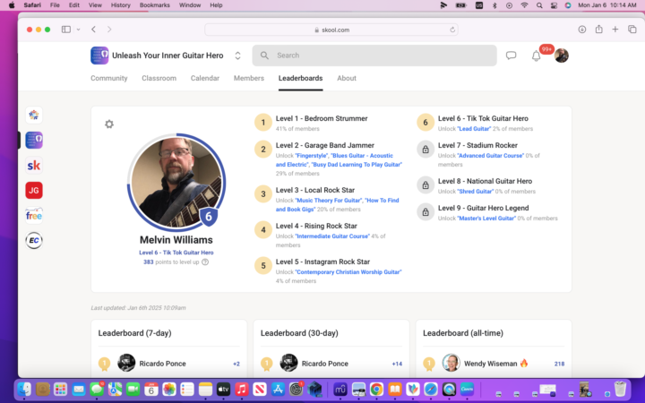 Updated the Leaderboard Level Names