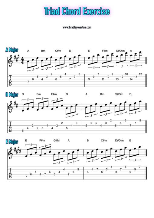 Triads based A, D, and E