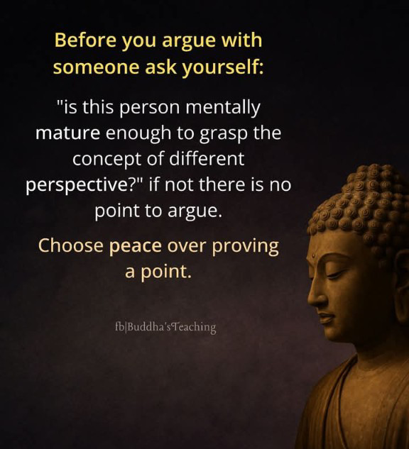 Peace over proving a point 