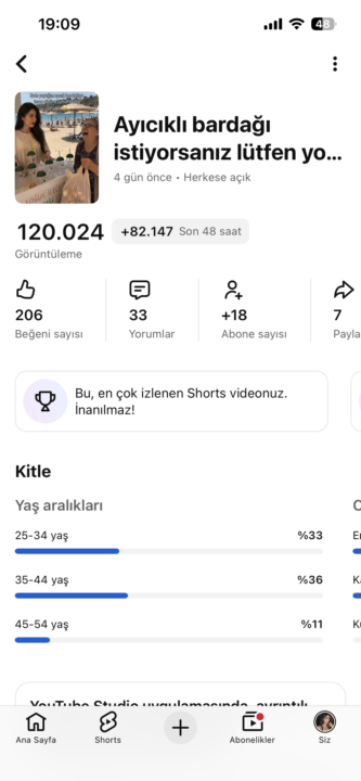 Başarı kanıtı Youtube