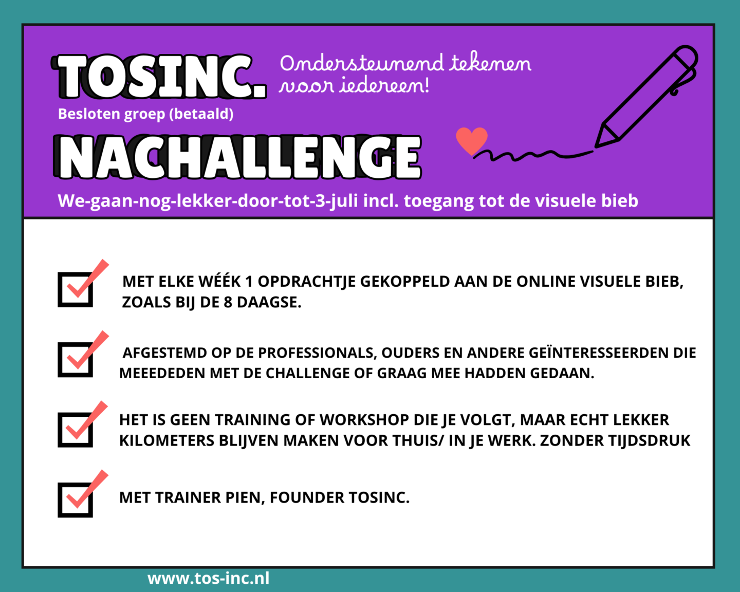 TOSinc.nachallenge: samen door