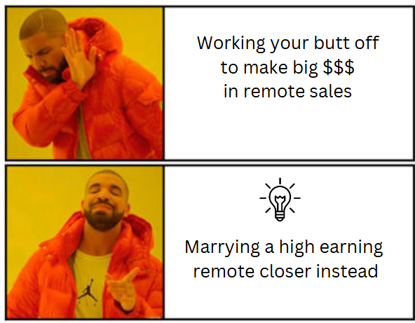 Figured out a solid Plan B if remote sales doesn't work out