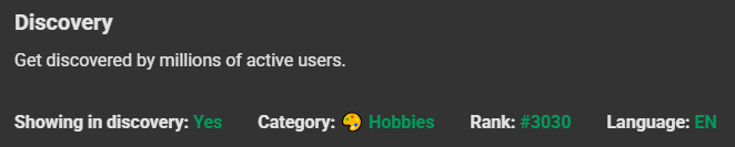 Made it on discovery!