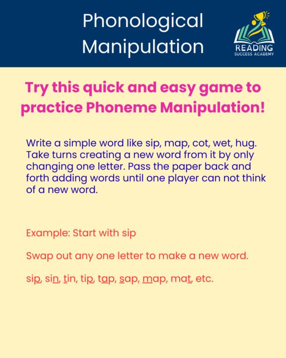 A quick phonological manipulation activity...
