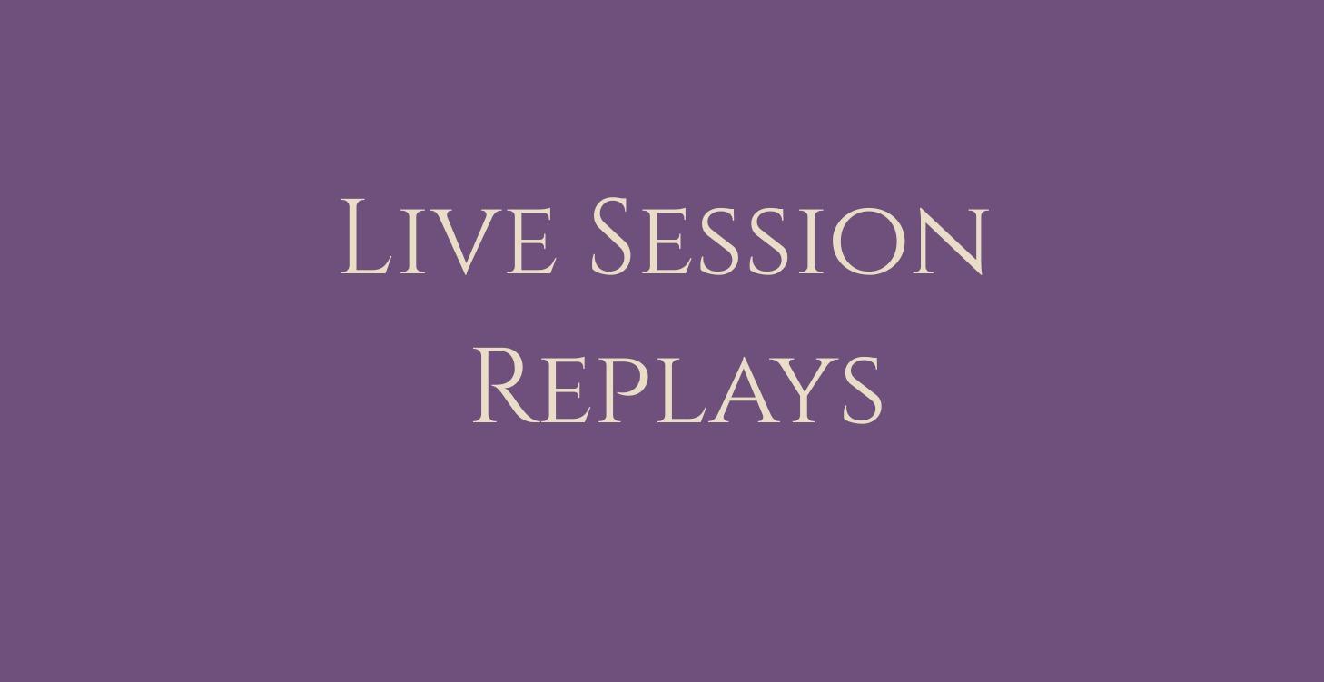 Live Session Replays