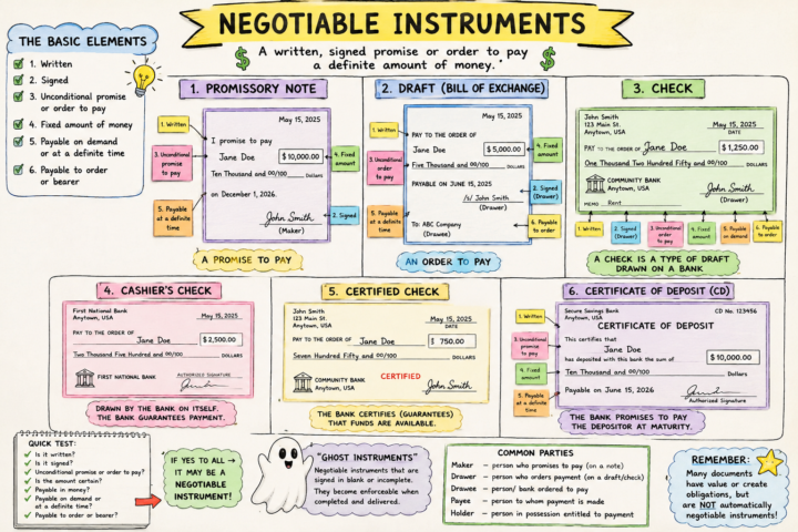 NEGOTIABLE INSTRUMENTS 101