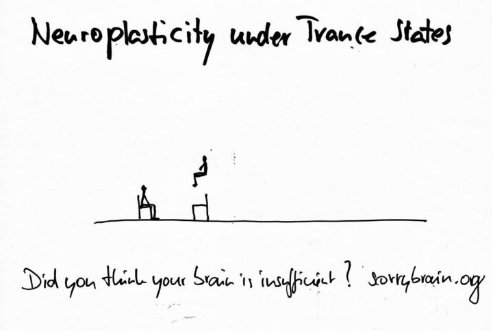 Neuroplasticity under trance states: cortical inhibition and associative flexibility
