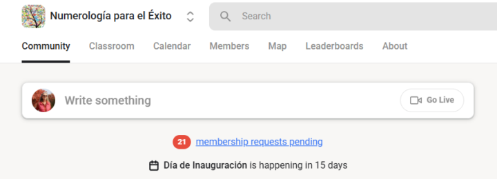 0€ | 6 miembros y 21 en lista de espera | Numerología para el Éxito