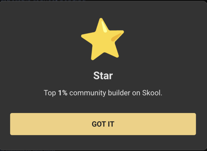 Logramos entrar al Top 1% de Skool en el Ranking