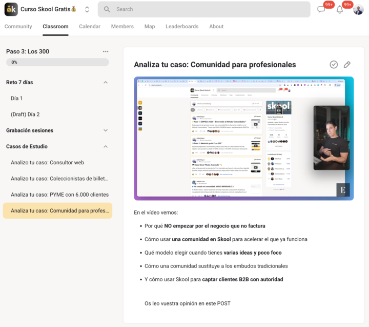 ⚔️ Caso estudio real: pasar un negocio de +20.000€/mes a Skool