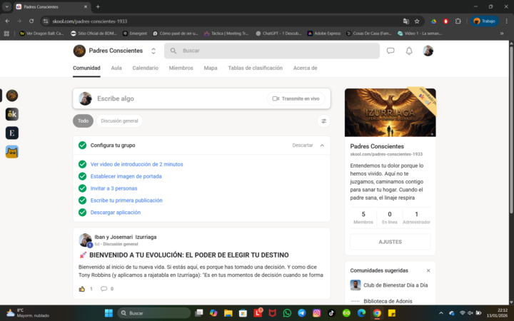 Nuestros primeros 5 miembros.