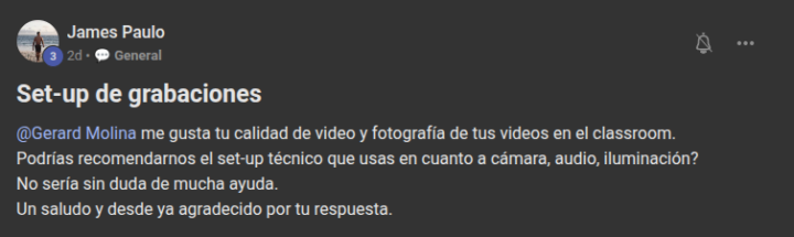 🎬 Apps, plataforma y material que utilizo para grabar mis cursos