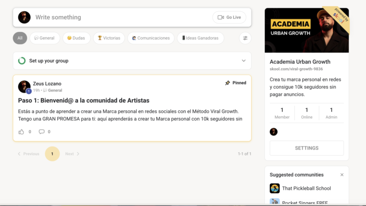 YA TENGO MI COMUNIDAD LISTA!