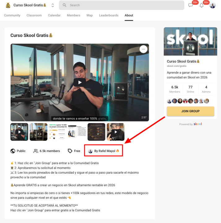 Importante: Optimiza tu perfil en Skool