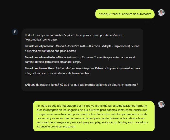 Que metodo voy a implementa??? resultado de la IA Skool