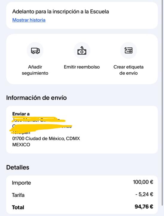 Primera venta de la Escuela en 750€