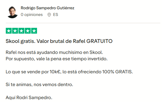 AYUDA A ESTA COMUNIDAD. Tu reseña en Trust Pilot.