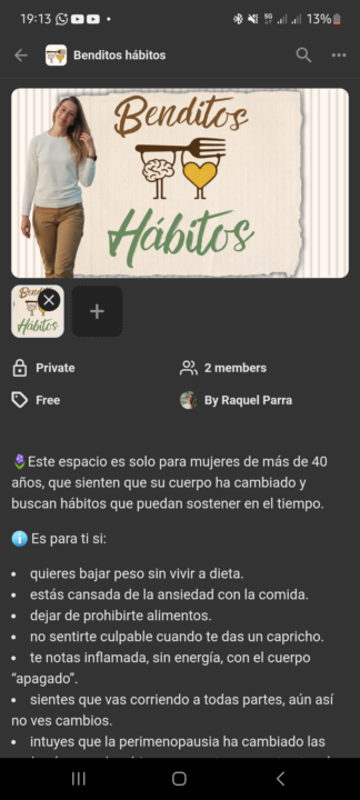 He creado comunidad: Benditos hábitos 