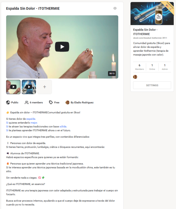 🏆He hecho mi 1ªcomunidad: Espalda Sin Dolor – ITOTHERMIE