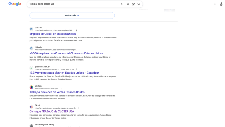 Ya aparezco en el 5º Resultado en GOOGLE