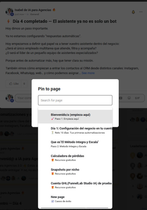 Porque no veo todas las paginas de mi curso -reto
