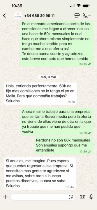 Un hotel de lujo me llamó para trabajar y el director me pidió trabajo 