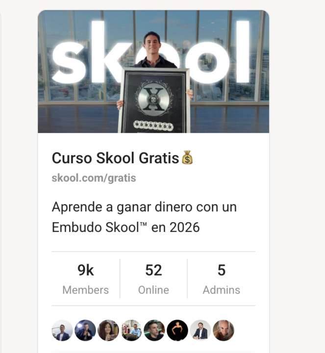 YA SOMOS 9.000 PERSONAS EN CURSO SKOOL GRATIS!!