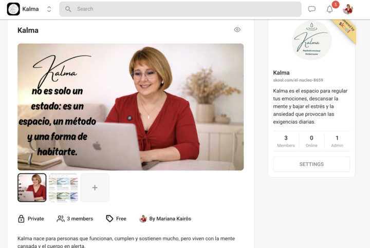 He creado mi comunidad: Kalma. ¿Os veo allí?