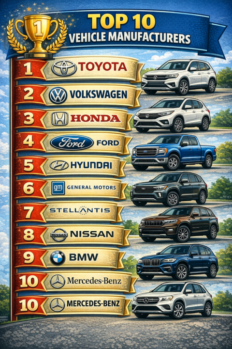 Top 10 vehicle manufacturers 