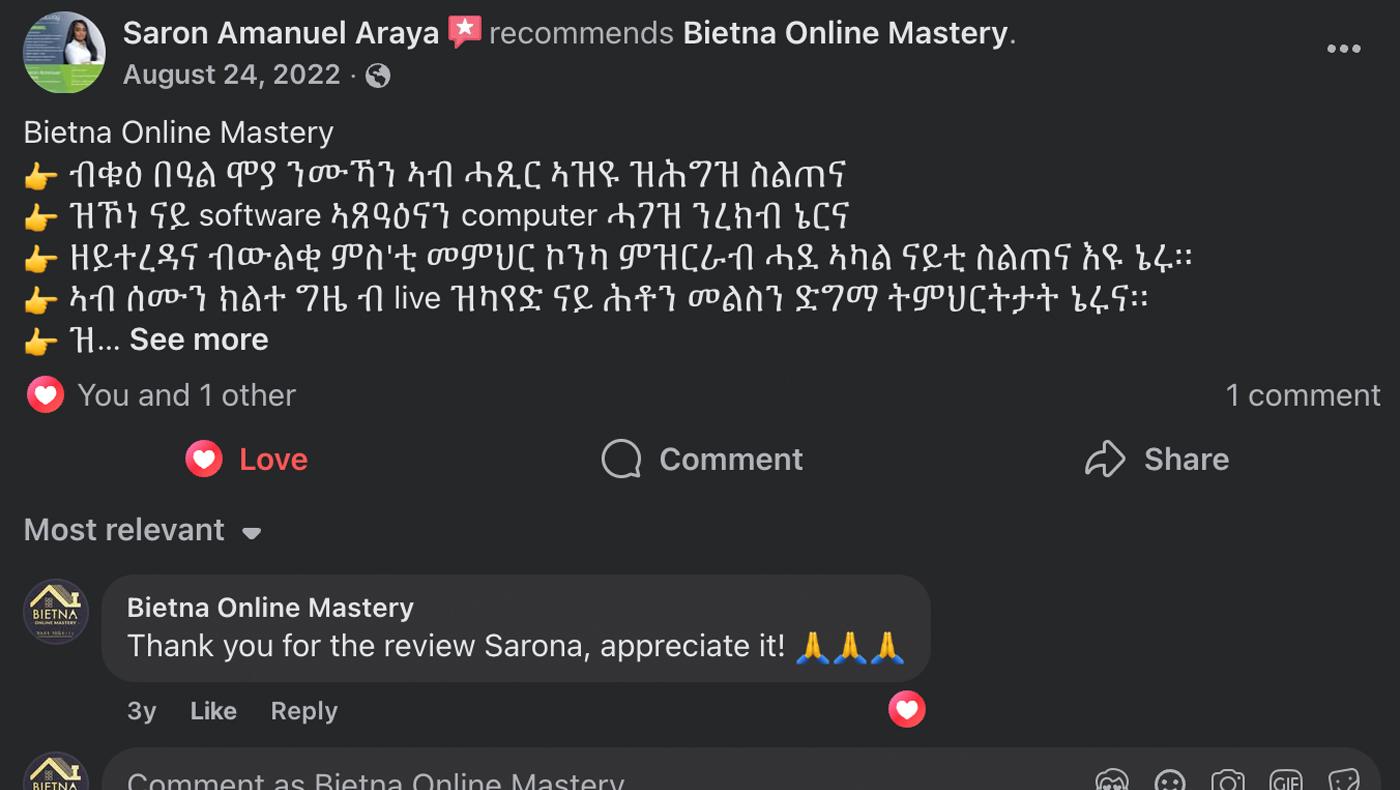 Bietna Online Mastery