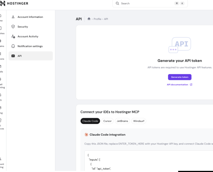 Hostinger API & Claude