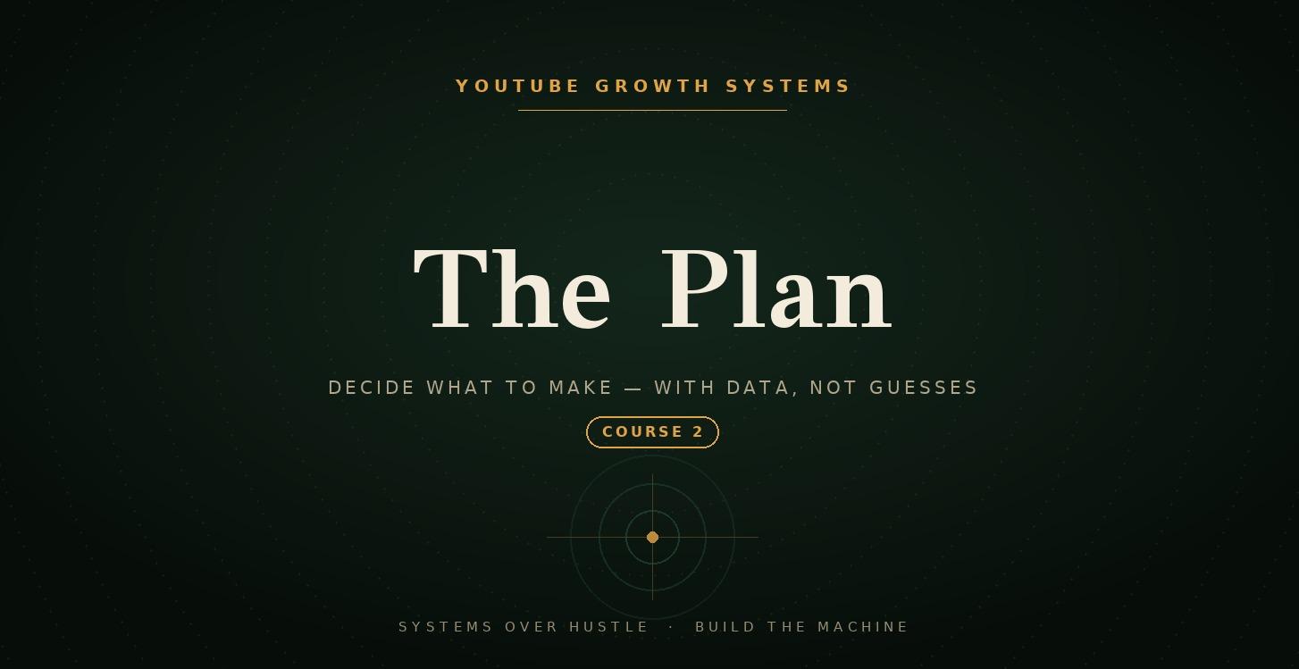 COURSE 2 — PLAN