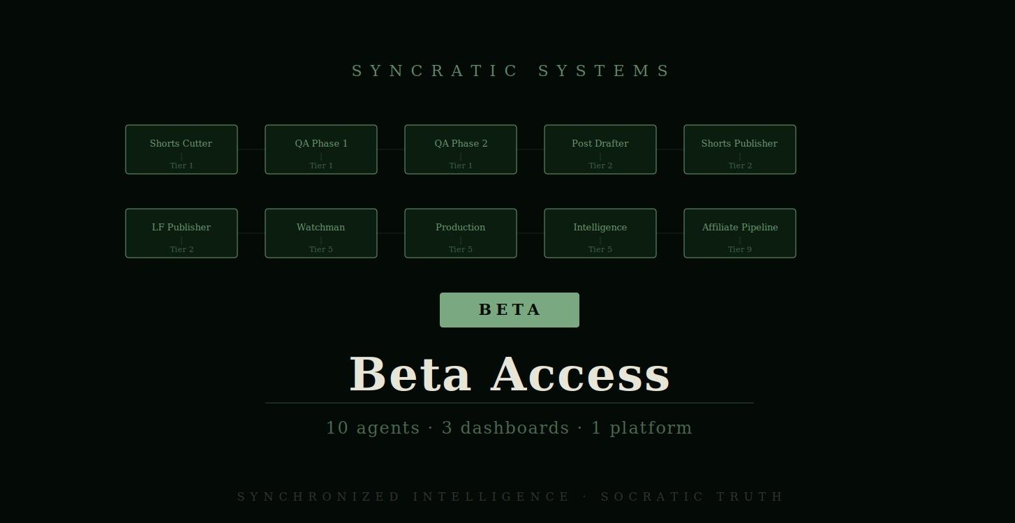 Beta Access — The Platform