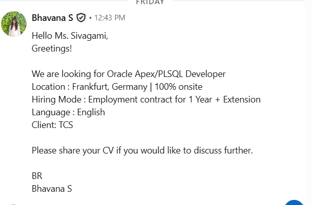 HR Invite Received